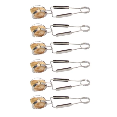 Lot De 6 Pinces à Escargot Inox 2 Lot De 6 Pinces à Escargot Inox – Image 2