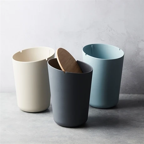 Poubelle Fibre Bambou Gris Avec Couvercle 14,4 X 20,6 Cm 3 Poubelle Fibre Bambou Gris Avec Couvercle 14,4 X 20,6 Cm – Image 3