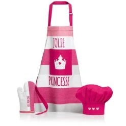 Ensemble Tablier, Gant Et Toque Pour Enfant Sissi