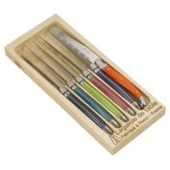 6 Couteaux Laguiole London Mix Et Coffret Bois
