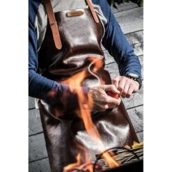 Tablier Kansas Cuir Noir Taille M 74 Cm -Cuisine À Domicile 880024 2 2 Tablier Kansas cuir noir taille M 74 cm Xapron